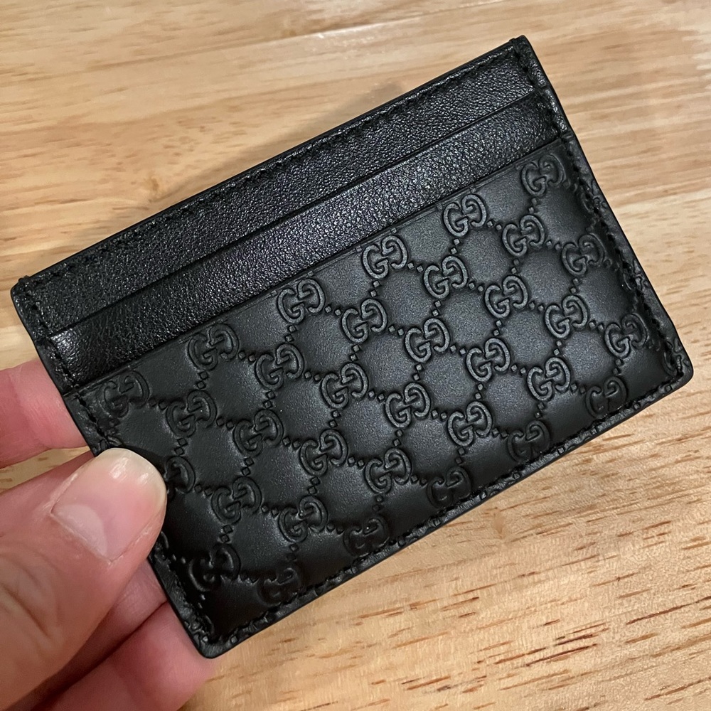 Gucci black card holder